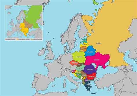 evropa et|Eastern Europe Map .
